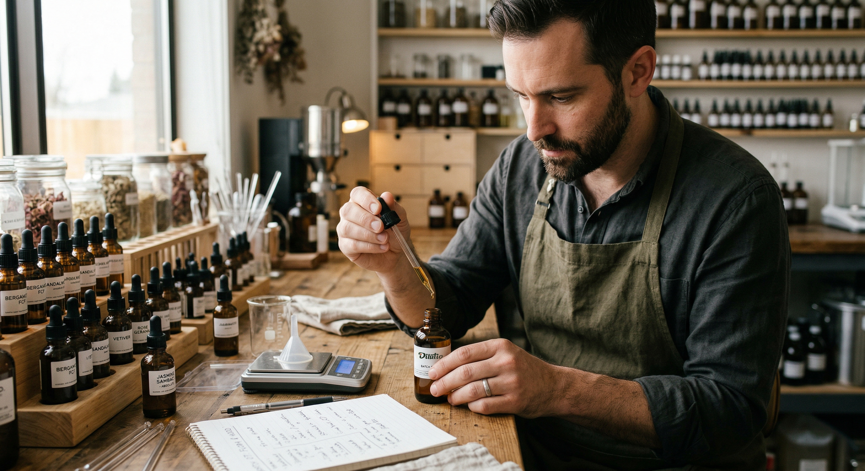 Perfumer at work